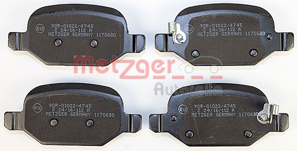 METZGER 1170680 Bremsbelagsatz, Scheibenbremse
